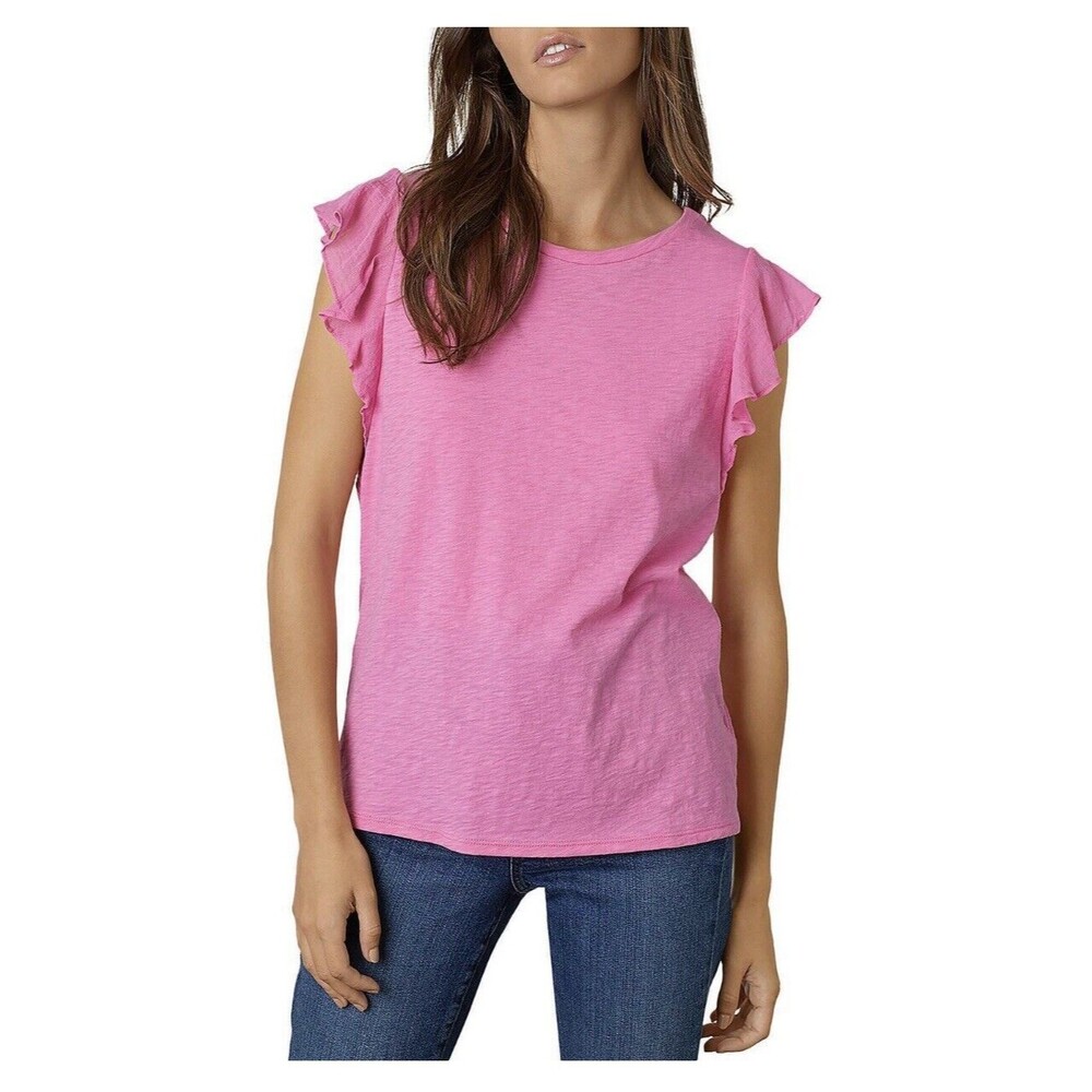 a.n.a  new approach Blouse with ruffled sleeves Size 2X Extra Pink ($32)
